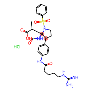 (S)-3-(4-(5-guanidinopentanamido)phenyl)-2-((S)-1-(phenylsulfonyl)pyrrolidine-2-carboxamido)propanoic acid hydrochloride