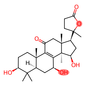 3β,7β,15β-三羟基-11-羰基-羊毛甾烷-8-烯-24→20内酯