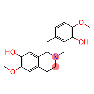 7-Isoquinolinol, 1,2,3,4-tetrahydro-1-[(3-hydroxy-4-methoxyphenyl)methyl]-6-methoxy-2-methyl-