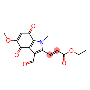 ethyl (E)-3-(3-formyl-5-methoxy-1-methyl-4,7-dioxo-4,7-dihydro-1H-indol-2-yl)acrylate