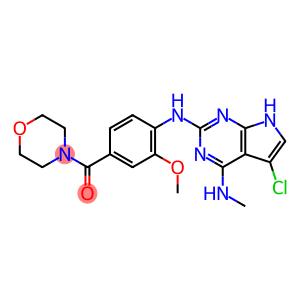 (4-((5-Chloro-4-(methylamino)-7H-pyrrolo[2,3-d]pyrimidin-2-yl)amino)-3-methoxyphenyl)(morpholi