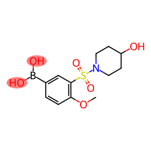 (3-((4-Hydroxypiperidin-1-yl)sulfonyl)-4-methoxyphenyl)boronic acid