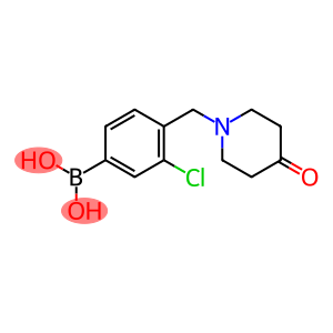 (3-chloro-4-((4-oxopiperidin-1-yl)Methyl)phenyl)boronic acid