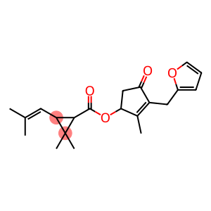 Cyclopropanecarboxylic acid, 2,2-dimethyl-3-(2-methyl-1-propen-1-yl)-, 3-(2-furanylmethyl)-2-methyl-4-oxo-2-cyclopenten-1-yl ester