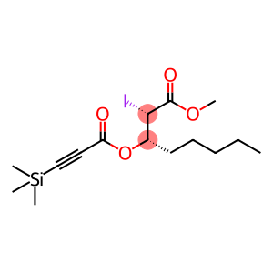 Octanoic acid, 2-iodo-3-[[1-oxo-3-(trimethylsilyl)-2-propynyl]oxy]-, methyl ester, [S-(R*,R*)]- (9CI)