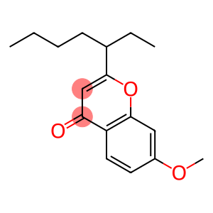 4H-1-Benzopyran-4-one, 2-(1-ethylpentyl)-7-methoxy-