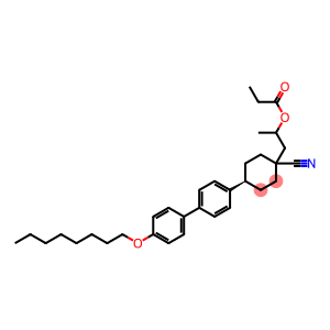 Cyclohexanecarbonitrile, 4-[4'-(octyloxy)[1,1'-biphenyl]-4-yl]-1-[2-(1-oxopropoxy)propyl]-, cis-
