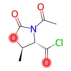 4-Oxazolidinecarbonyl chloride, 3-acetyl-5-methyl-2-oxo-, (4S-trans)- (9CI)