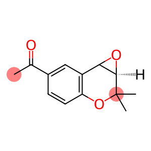 Ethanone, 1-(1a,7b-dihydro-2,2-dimethyl-2H-oxireno[c][1]benzopyran-6-yl)-, (1aR)- (9CI)