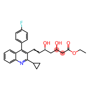 Ethyl (E)-3,5-dihydroxy-7-[2-cyclopropyl-4-(4-fluorophenyl)-3-quinolinyl]-hept-6-enoate