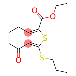 ETHYL 4-OXO-3-(PROPYLTHIO)-4,5,6,7-TETRAHYDROBENZO[C]THIOPHENE-1-CARBOXYLATE