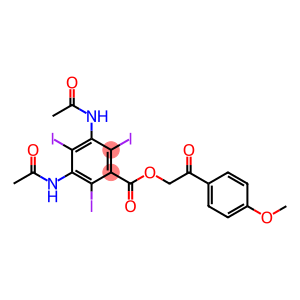 Benzoic acid, 3,5-bis(acetylamino)-2,4,6-triiodo-, 2-(4-methoxyphenyl)-2-oxoethyl ester