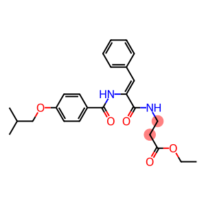 (E)-ethyl 3-(2-(4-isobutoxybenzamido)-3-phenylacrylamido)propanoate