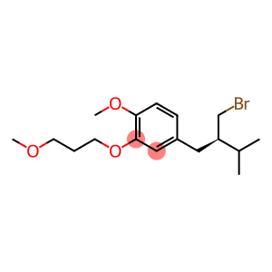 Benzene, 4-[2-(bromomethyl)-3-methylbutyl]-1-methoxy-2-(3-methoxypropoxy)-, (R)-
