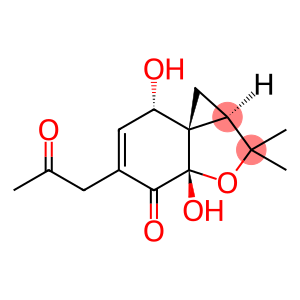 1H,7H-Cyclopropa[c]benzofuran-4(3aH)-one, 1a,2-dihydro-3a,7-dihydroxy-2,2-dimethyl-5-(2-oxopropyl)-, (1aR,3aS,7S,7aS)- (9CI)