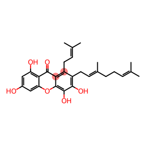 9H-Xanthen-9-one,2-[(2E)-3,7-dimethyl-2,- 6-octadienyl]-3,4,6,8-tetrahydroxy-1-(3- methyl-2-butenyl)-