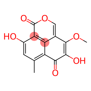 1H,6H-Naphtho[1,8-cd]pyran-1,6-dione, 5,9-dihydroxy-4-methoxy-7-methyl-