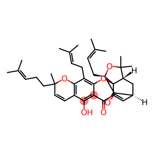 1,5-Methano-1H,7H,11H-furo[3,4-g]pyrano[3,2-b]xanthene-7,15-dione, 3,3a,4,5-tetrahydro-8-hydroxy-3,3,11-trimethyl-1,13-bis(3-methyl-2-buten-1-yl)-11-(4-methyl-3-penten-1-yl)-, (1R,3aS,5S,14aS)-