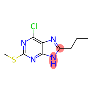 6-chloro-2-(methylthio)-8-propyl-9H-purine