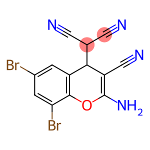 Propanedinitrile, 2-(2-amino-6,8-dibromo-3-cyano-4H-1-benzopyran-4-yl)-
