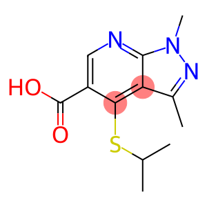 4-(ISOPROPYLTHIO)-1,3-DIMETHYL-1H-PYRAZOLO[3,4-B]PYRIDINE-5-CARBOXYLIC ACID