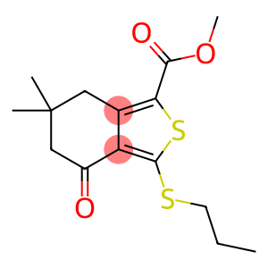 methyl 6,6-dimethyl-4-oxo-3-(propylthio)-4,5,6,7-tetrahydrobenzo[c]thiophene-1-carbo
