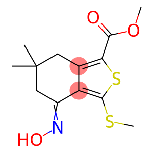 METHYL 6,6-DIMETHYL-4-HYDROXYIMINO-3-(METHYLTHIO)-4,5,6,7-TETRAHYDROBENZO(C)THIOPHENE-1-CARBOXYLATE