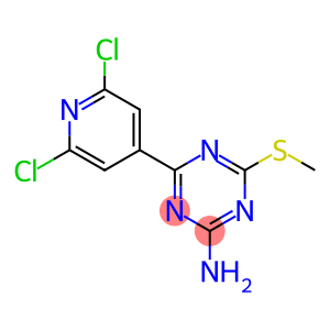 4-(2,6-Dichloro-4-pyridyl)-6-(methylthio)-1,3,5-triazine-2-amine