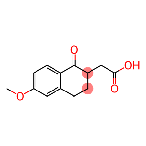 2-(6-methoxy-1-oxo-3,4-dihydro-2H-naphthalen-2-yl)acetic acid