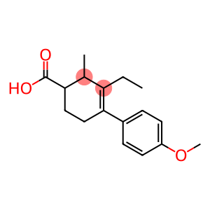 3-Ethyl-4-(4-methoxyphenyl)-2-methyl-3-cyclohexene-1-carboxylic acid