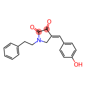 4-[(4-Hydroxyphenyl)methylene]-1-(2-phenylethyl)-2,3-pyrrolidinedione