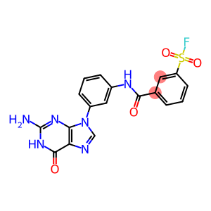 Benzenesulfonyl fluoride, 3-[[[3-(2-amino-1,6-dihydro-6-oxo-9H-purin-9-yl)phenyl]amino]carbonyl]-