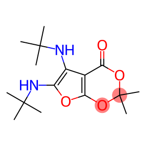 4H-Furo[2,3-d]-1,3-dioxin-4-one,  5,6-bis[(1,1-dimethylethyl)amino]-2,2-dimethyl-