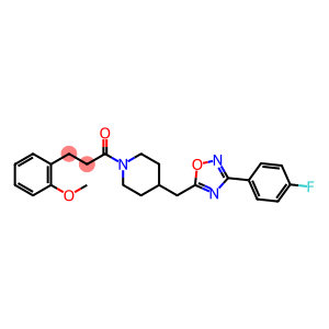 1-(4-{[3-(4-fluorophenyl)-1,2,4-oxadiazol-5-yl]methyl}piperidin-1-yl)-3-(2-methoxyphenyl)propan-1-one