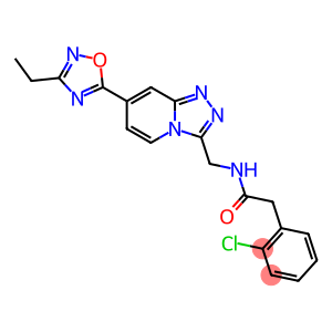 2-(2-Chlorophenyl)-N-{[7-(3-ethyl-1,2,4-oxadiazol-5-yl)[1,2,4]triazolo[4,3-a]pyridin-3-yl]methyl}acetamide