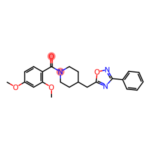 1-(2,4-dimethoxybenzoyl)-4-[(3-phenyl-1,2,4-oxadiazol-5-yl)methyl]piperidine