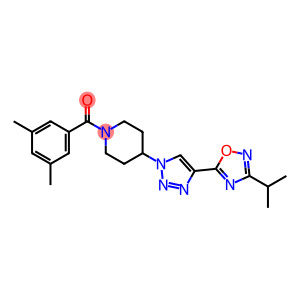 1-(3,5-Dimethylbenzoyl)-4-[4-(3-isopropyl-1,2,4-oxadiazol-5-yl)-1H-1,2,3-triazol-1-yl]piperidine