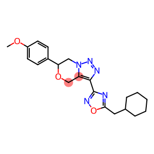 3-[5-(Cyclohexylmethyl)-1,2,4-oxadiazol-3-yl]-6-(4-methoxyphenyl)-6,7-dihydro-4H-triazolo[5,1-c][1,4]oxazine