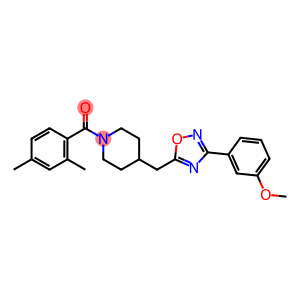 1-(2,4-dimethylbenzoyl)-4-{[3-(3-methoxyphenyl)-1,2,4-oxadiazol-5-yl]methyl}piperidine