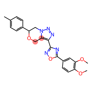 4H-[1,2,3]Triazolo[5,1-c][1,4]oxazine, 3-[5-(3,4-dimethoxyphenyl)-1,2,4-oxadiazol-3-yl]-6,7-dihydro-6-(4-methylphenyl)-