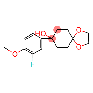 8-(3-fluoro-4-methoxyphenyl)-1,4-dioxaspiro[4.5]decan-8-ol