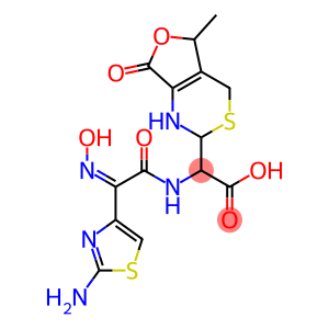 2(R)-2-[(Z)-2-(Aminothiazol-4-yl)-2-(hydroxyimino)acetamido)]-2-[(2RS,5RS)-5-methyl-7-oxo-2,4,5,7-tetrahydro-1H-furo[3,4-d][1,3]thiazin-2-yl]acetic Ac