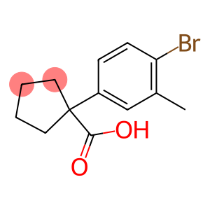 1-(4-bromo-3-methylphenyl)cyclopentanecarboxylic acid