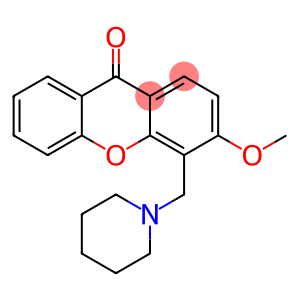 9H-Xanthen-9-one, 3-methoxy-4-(1-piperidinylmethyl)-