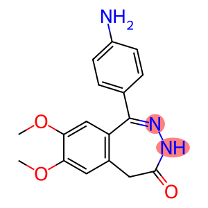 4H-2,3-Benzodiazepin-4-one,1-(4-aminophenyl)-3,5-dihydro-7,8-dimethoxy-