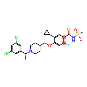 (S) -methyl 5-cyclopropyl-4- ( (1- (1- (3, 5-dichlorophenyl) ethyl) piperidin-4-yl) methoxy) -2-fluorobenzoate