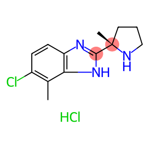 1H-Benzimidazole, 6-chloro-7-methyl-2-[(2S)-2-methyl-2-pyrrolidinyl]-, hydrochloride (1:1)