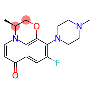 (S)-9-fluoro-3-methyl-10-(4-methylpiperazin-1-yl)-2,3-dihydro-7H-[1,4]oxazino[2,3,4-ij]quinolin-7-one hydrochloride