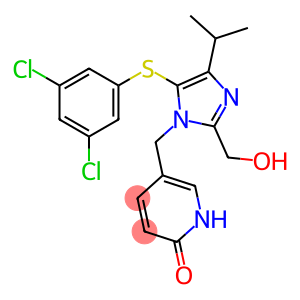2(1H)-Pyridinone, 5-[[5-[(3,5-dichlorophenyl)thio]-2-(hydroxymethyl)-4-(1-methylethyl)-1H-imidazol-1-yl]methyl]-