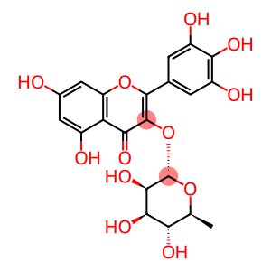 5,7-Dihydroxy-4-oxo-2-(3,4,5-trihydroxyphenyl)-4H-chromen-3-yl-6-deoxy-alpha-L-mannopyranoside